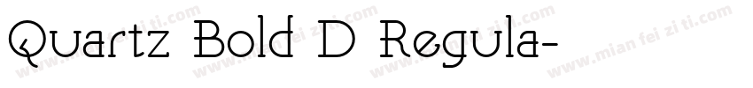 Quartz Bold D Regula字体转换